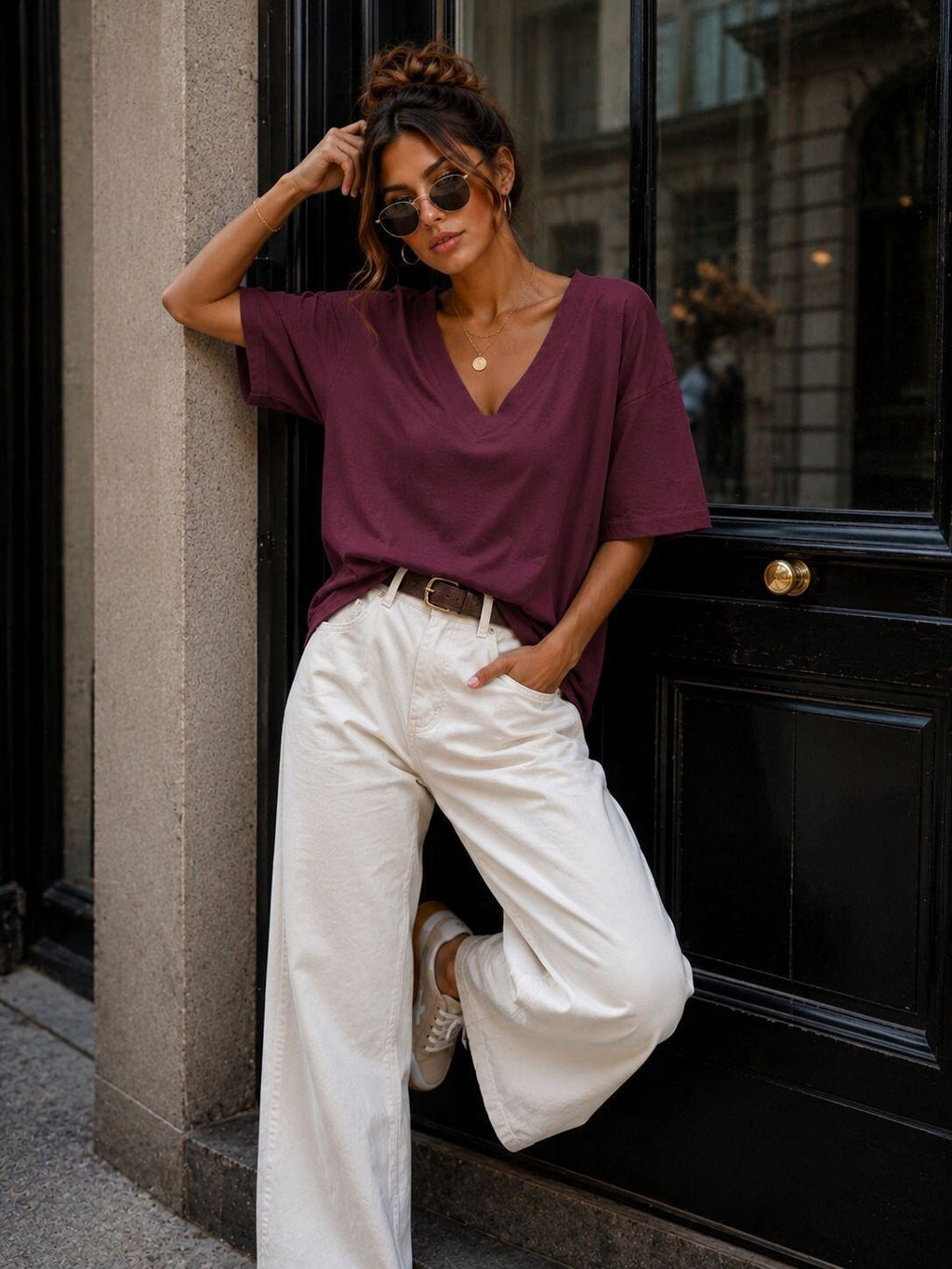 T shirt EMMA TU bordeaux