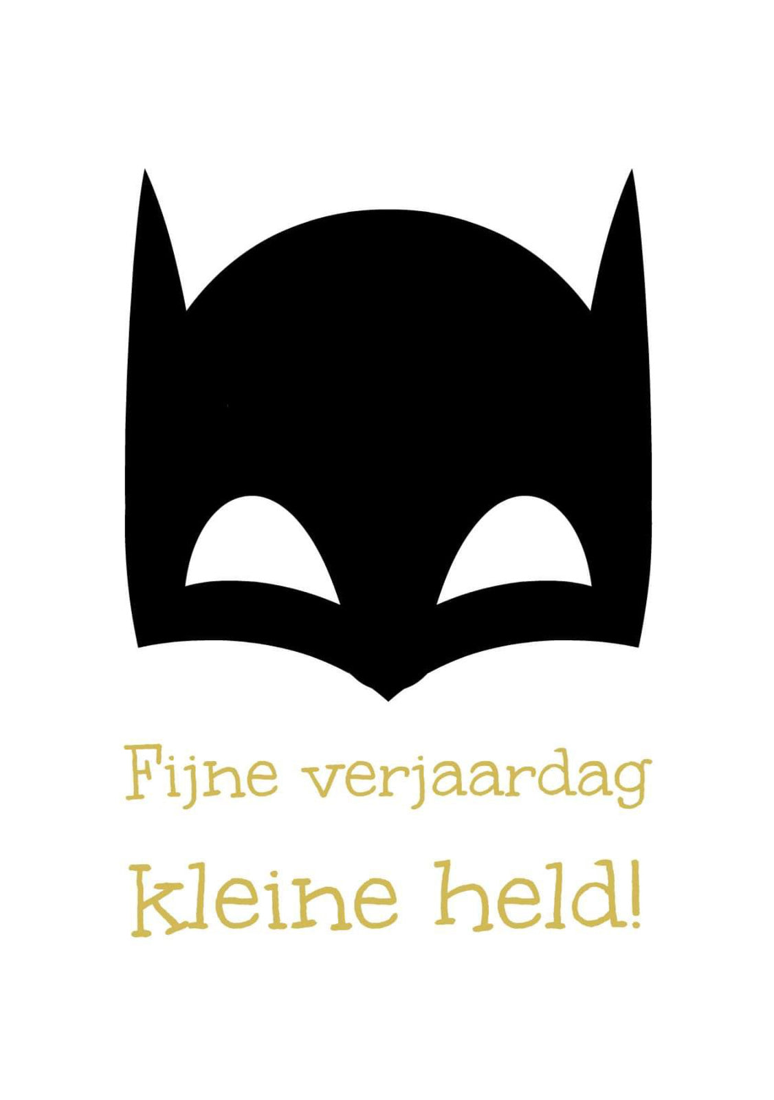Wenskaart fijne verjaardag kleine held