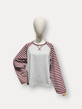Sweater T-shirt Livia – Stripes 🤍grijs TU
