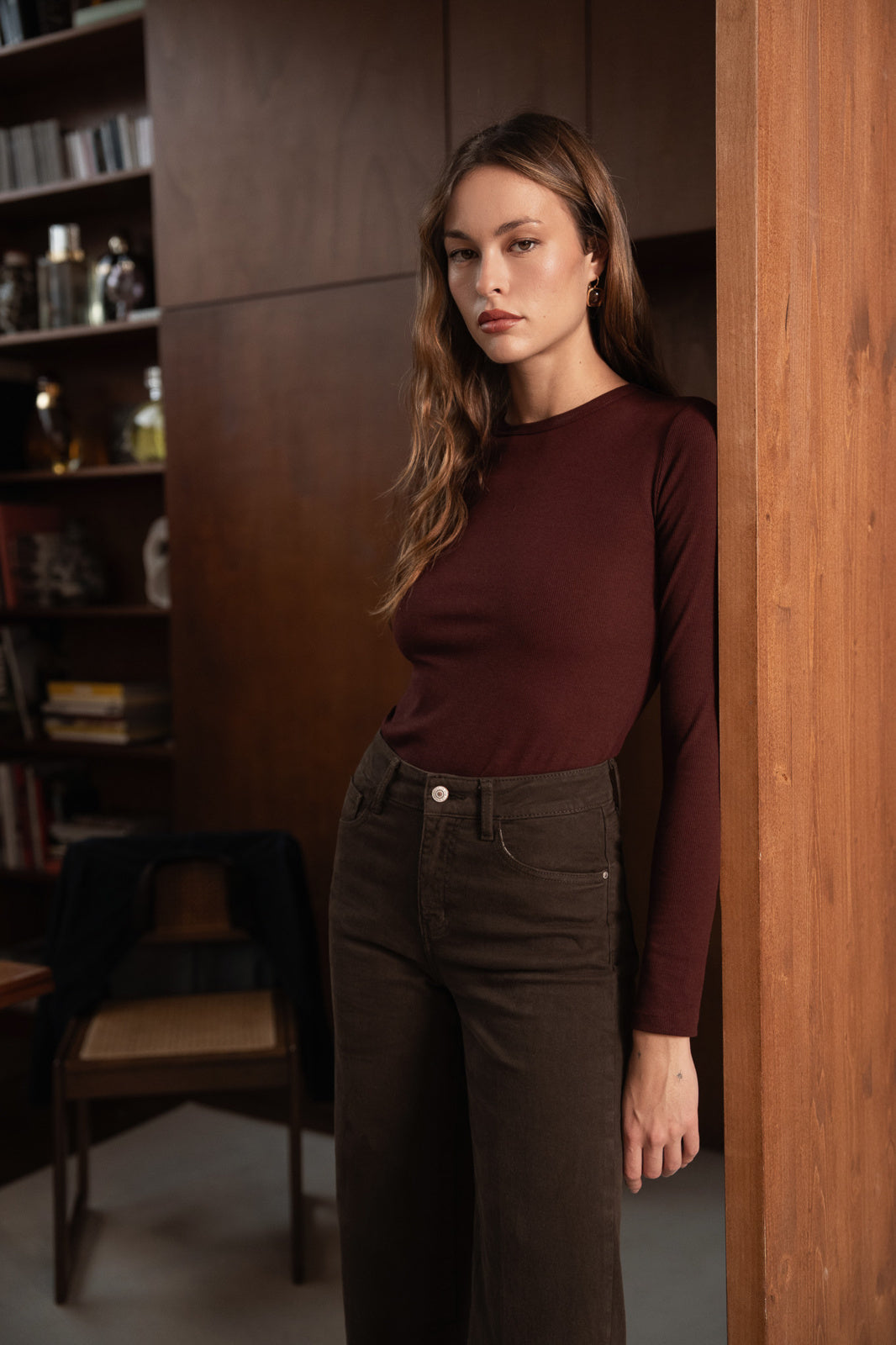T shirt Olga bordeaux