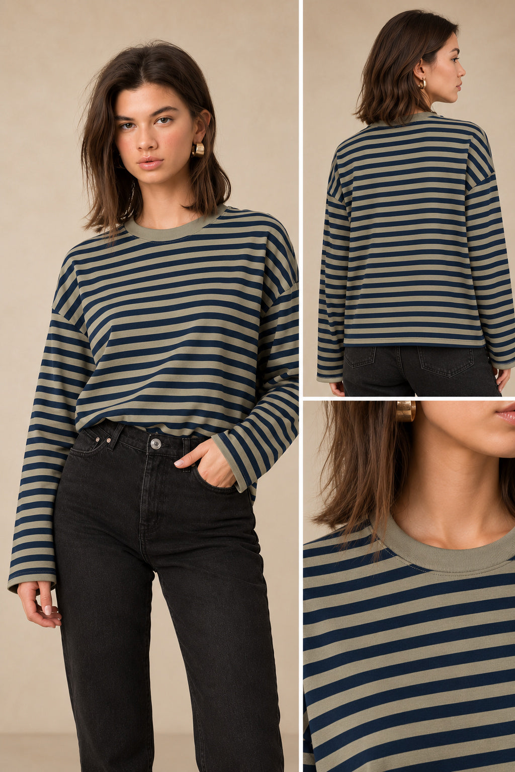 T-shirt Manon kaki