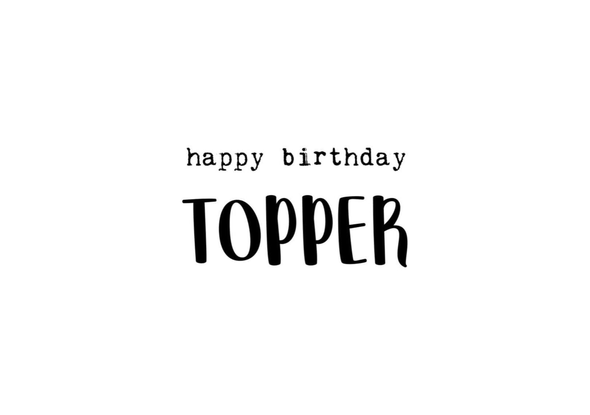 Wenskaart happy birthday topper