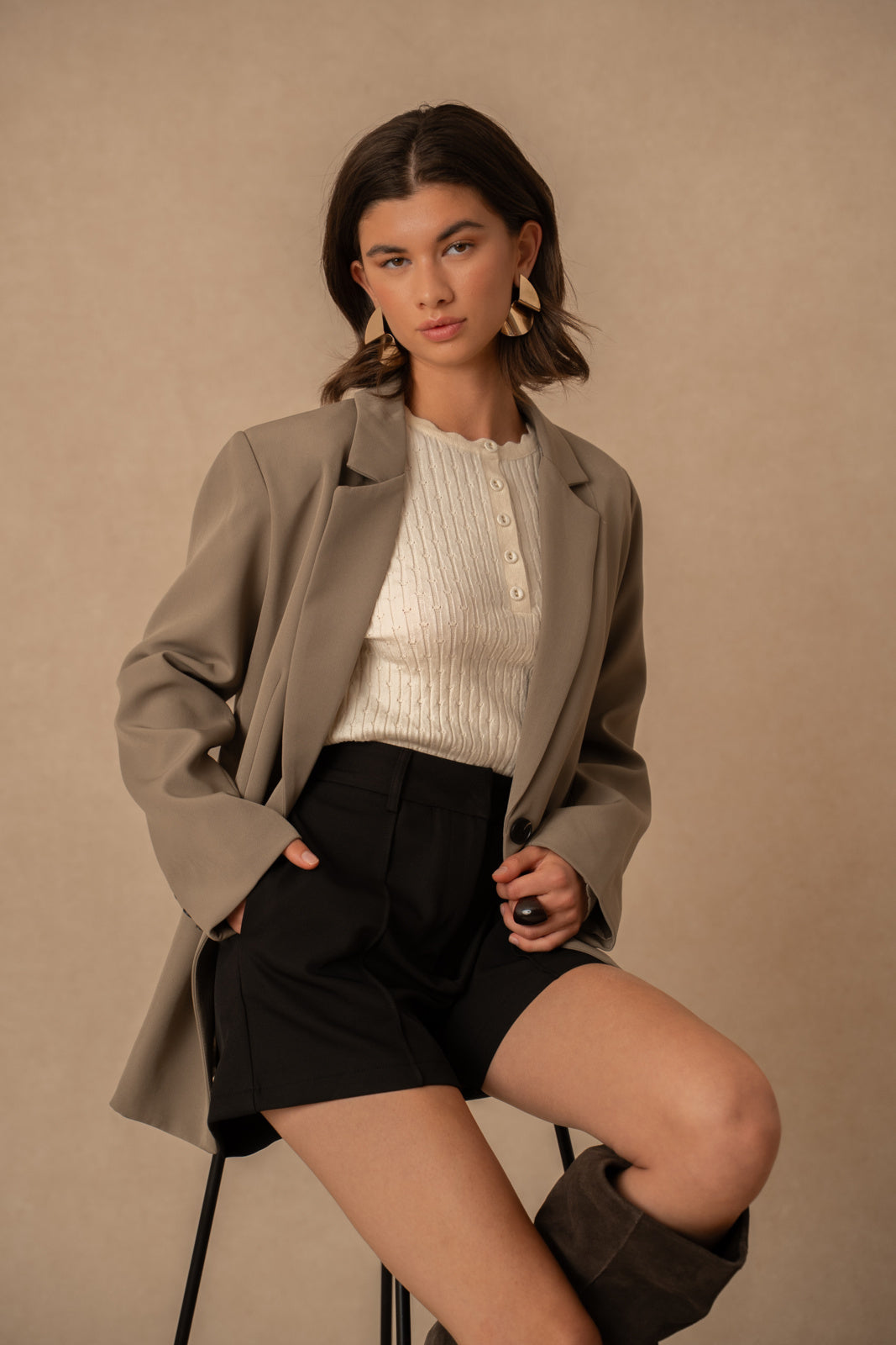 Blazer Elina – kaki