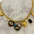 Tess   ketting – zwart , goudkleurig met hangers