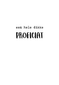 Wenskaart een hele dikke proficiat