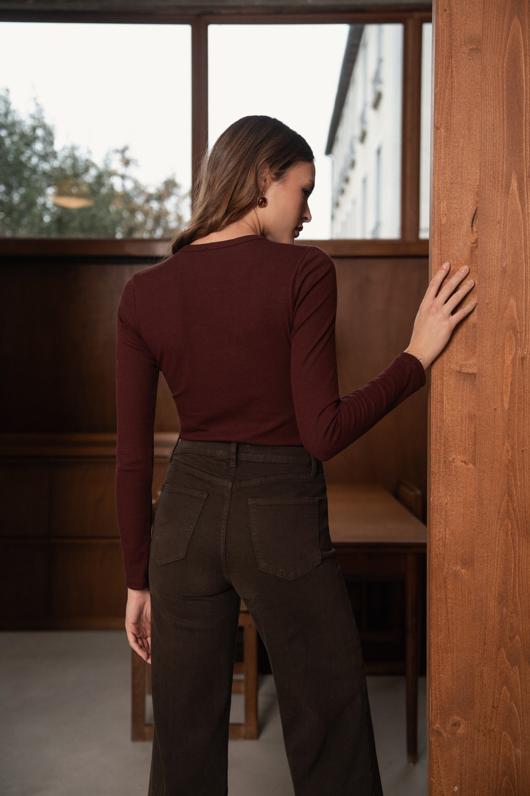 T shirt Olga bordeaux